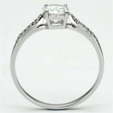 TS080 - Rhodium 925 Sterling Silver Ring with AAA Grade CZ in Clear - Alamode - Flyclothing LLC