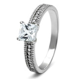 TS081 - Rhodium 925 Sterling Silver Ring with AAA Grade CZ in Clear - Alamode - Flyclothing LLC