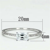 TS082 - Rhodium 925 Sterling Silver Ring with AAA Grade CZ in Clear - Alamode - Flyclothing LLC