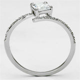 TS083 - Rhodium 925 Sterling Silver Ring with AAA Grade CZ in Clear - Alamode - Flyclothing LLC