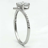 TS083 - Rhodium 925 Sterling Silver Ring with AAA Grade CZ in Clear - Alamode - Flyclothing LLC
