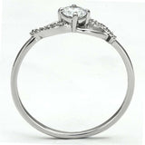 TS085 - Rhodium 925 Sterling Silver Ring with AAA Grade CZ in Clear - Alamode - Flyclothing LLC