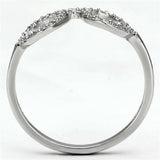 TS086 - Rhodium 925 Sterling Silver Ring with AAA Grade CZ in Clear - Alamode - Flyclothing LLC