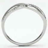 TS087 - Rhodium 925 Sterling Silver Ring with AAA Grade CZ in Clear - Alamode - Flyclothing LLC