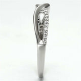 TS087 - Rhodium 925 Sterling Silver Ring with AAA Grade CZ in Clear - Alamode - Flyclothing LLC