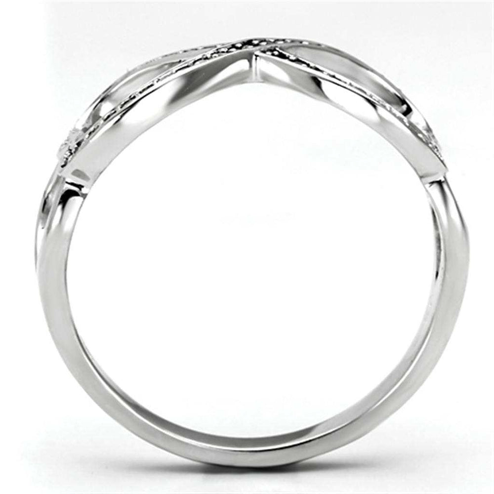 TS088 - Rhodium 925 Sterling Silver Ring with AAA Grade CZ in Clear - Alamode - Flyclothing LLC