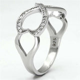 TS088 - Rhodium 925 Sterling Silver Ring with AAA Grade CZ in Clear - Alamode - Flyclothing LLC