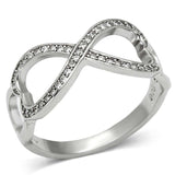 TS088 - Rhodium 925 Sterling Silver Ring with AAA Grade CZ in Clear - Alamode - Flyclothing LLC