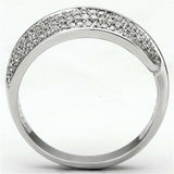 TS089 - Rhodium 925 Sterling Silver Ring with AAA Grade CZ in Clear - Alamode - Flyclothing LLC