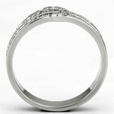 TS091 - Rhodium 925 Sterling Silver Ring with AAA Grade CZ in Clear - Alamode - Flyclothing LLC