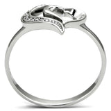 TS093 - Rhodium 925 Sterling Silver Ring with AAA Grade CZ in Clear - Alamode - Flyclothing LLC