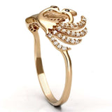 TS097 - Rose Gold 925 Sterling Silver Ring with AAA Grade CZ in Garnet - Alamode - Flyclothing LLC