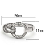 TS105 - Rhodium 925 Sterling Silver Ring with AAA Grade CZ in Clear - Alamode - Flyclothing LLC