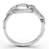 TS105 - Rhodium 925 Sterling Silver Ring with AAA Grade CZ in Clear - Alamode - Flyclothing LLC