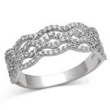 TS106 - Rhodium 925 Sterling Silver Ring with AAA Grade CZ in Clear - Alamode - Flyclothing LLC