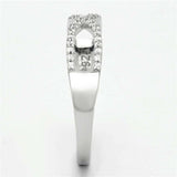 TS107 - Rhodium 925 Sterling Silver Ring with AAA Grade CZ in Clear - Alamode - Flyclothing LLC