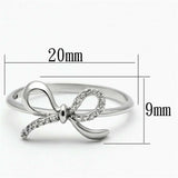 TS109 - Rhodium 925 Sterling Silver Ring with AAA Grade CZ in Clear - Alamode - Flyclothing LLC