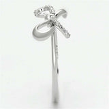 TS109 - Rhodium 925 Sterling Silver Ring with AAA Grade CZ in Clear - Alamode - Flyclothing LLC