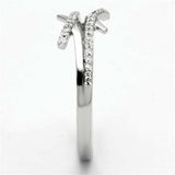 TS113 - Rhodium 925 Sterling Silver Ring with AAA Grade CZ in Clear - Alamode - Flyclothing LLC