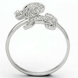 TS115 - Rhodium 925 Sterling Silver Ring with AAA Grade CZ in Black Diamond - Alamode - Flyclothing LLC