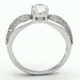 TS119 - Rhodium 925 Sterling Silver Ring with AAA Grade CZ in Clear - Alamode - Flyclothing LLC