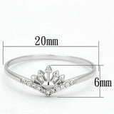 TS120 - Rhodium 925 Sterling Silver Ring with AAA Grade CZ in Clear - Alamode - Flyclothing LLC