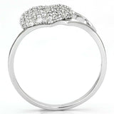 TS130 - Rhodium 925 Sterling Silver Ring with AAA Grade CZ in Clear - Alamode - Flyclothing LLC