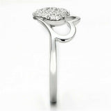 TS130 - Rhodium 925 Sterling Silver Ring with AAA Grade CZ in Clear - Alamode - Flyclothing LLC