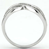 TS132 - Rhodium 925 Sterling Silver Ring with AAA Grade CZ in Clear - Alamode - Flyclothing LLC
