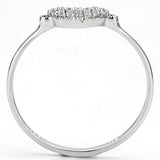 TS133 - Rhodium 925 Sterling Silver Ring with AAA Grade CZ in Clear - Alamode - Flyclothing LLC