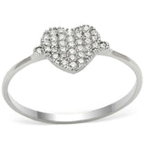 TS133 - Rhodium 925 Sterling Silver Ring with AAA Grade CZ in Clear - Alamode - Flyclothing LLC
