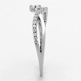 TS144 - Rhodium 925 Sterling Silver Ring with AAA Grade CZ in Clear - Alamode - Flyclothing LLC
