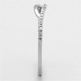 TS145 - Rhodium 925 Sterling Silver Ring with AAA Grade CZ in Clear - Alamode - Flyclothing LLC