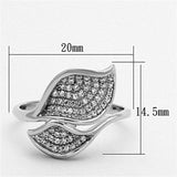 TS149 - Rhodium 925 Sterling Silver Ring with AAA Grade CZ in Clear - Alamode - Flyclothing LLC
