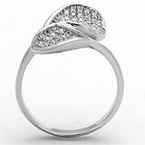 TS149 - Rhodium 925 Sterling Silver Ring with AAA Grade CZ in Clear - Alamode - Flyclothing LLC