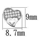 TS161 - Rhodium 925 Sterling Silver Earrings with AAA Grade CZ in Clear - Alamode - Flyclothing LLC