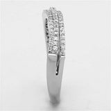 TS173 - Rhodium 925 Sterling Silver Ring with AAA Grade CZ in Clear - Alamode - Flyclothing LLC