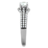 TS188 - Rhodium 925 Sterling Silver Ring with AAA Grade CZ in Clear - Alamode - Flyclothing LLC