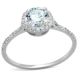 TS190 - Rhodium 925 Sterling Silver Ring with AAA Grade CZ in Clear - Alamode - Flyclothing LLC