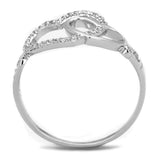 TS193 - Rhodium 925 Sterling Silver Ring with AAA Grade CZ in Clear - Alamode - Flyclothing LLC