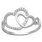 TS193 - Rhodium 925 Sterling Silver Ring with AAA Grade CZ in Clear - Alamode - Flyclothing LLC