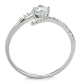 TS199 - Rhodium 925 Sterling Silver Ring with AAA Grade CZ in Clear - Alamode - Flyclothing LLC