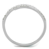 TS204 - Rhodium 925 Sterling Silver Ring with AAA Grade CZ in Clear - Alamode - Flyclothing LLC