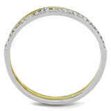 TS207 - Gold+Rhodium 925 Sterling Silver Ring with AAA Grade CZ in Clear - Alamode - Flyclothing LLC