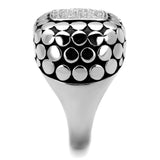 TS215 - Rhodium 925 Sterling Silver Ring with AAA Grade CZ in Clear - Alamode - Flyclothing LLC