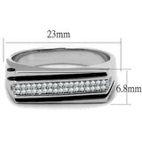 TS217 - Rhodium 925 Sterling Silver Ring with AAA Grade CZ in Clear - Alamode - Flyclothing LLC
