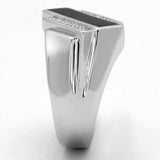 TS218 - Rhodium 925 Sterling Silver Ring with AAA Grade CZ in Clear - Alamode - Flyclothing LLC