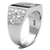 TS219 - Rhodium 925 Sterling Silver Ring with AAA Grade CZ in Clear - Alamode - Flyclothing LLC