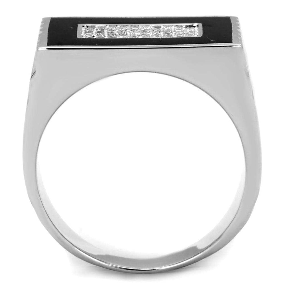 TS220 - Rhodium 925 Sterling Silver Ring with AAA Grade CZ in Clear - Alamode - Flyclothing LLC