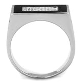 TS220 - Rhodium 925 Sterling Silver Ring with AAA Grade CZ in Clear - Alamode - Flyclothing LLC